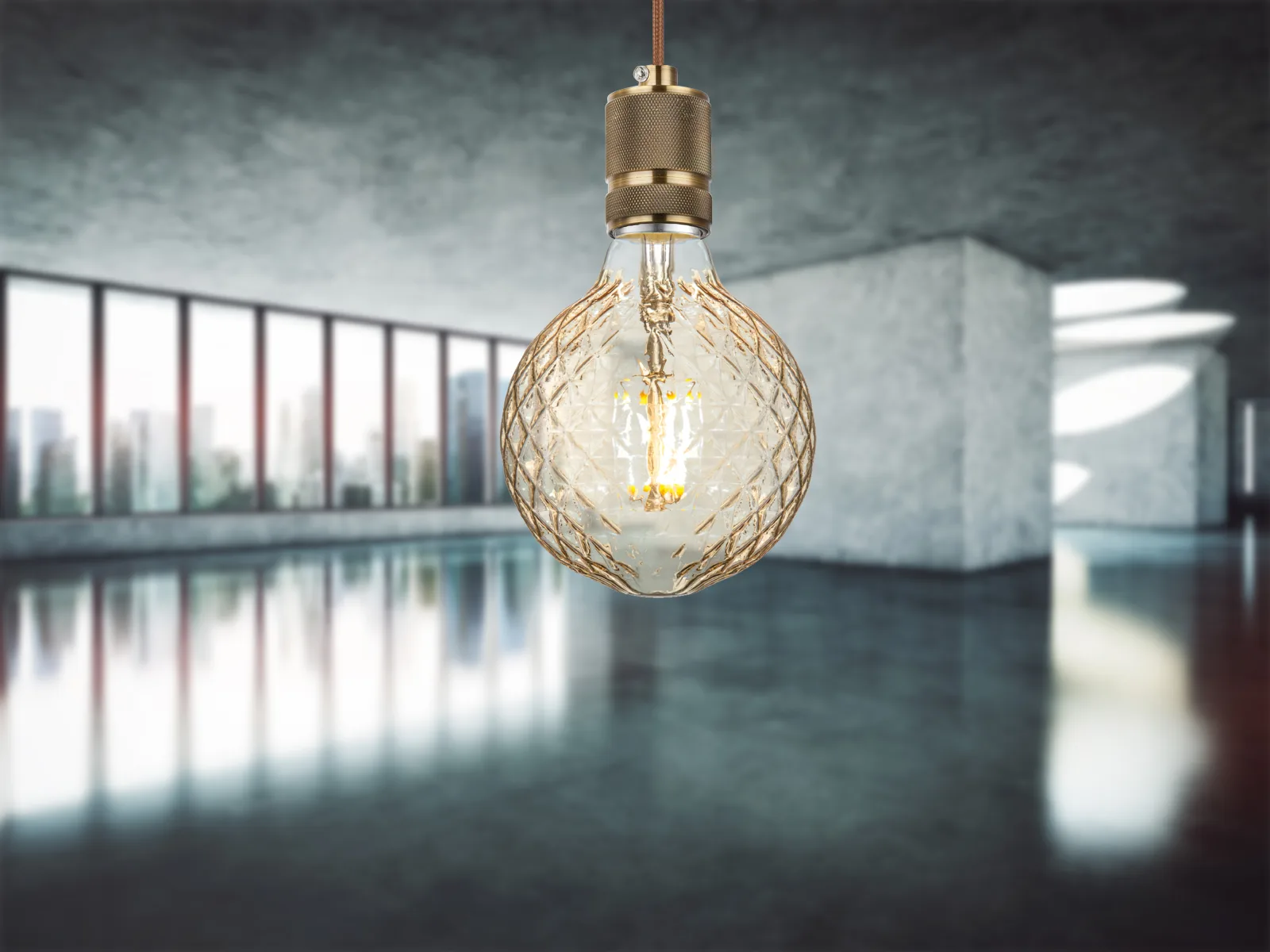 LED LEUCHTMITTEL GLAS AMBER, 1XE27 LED