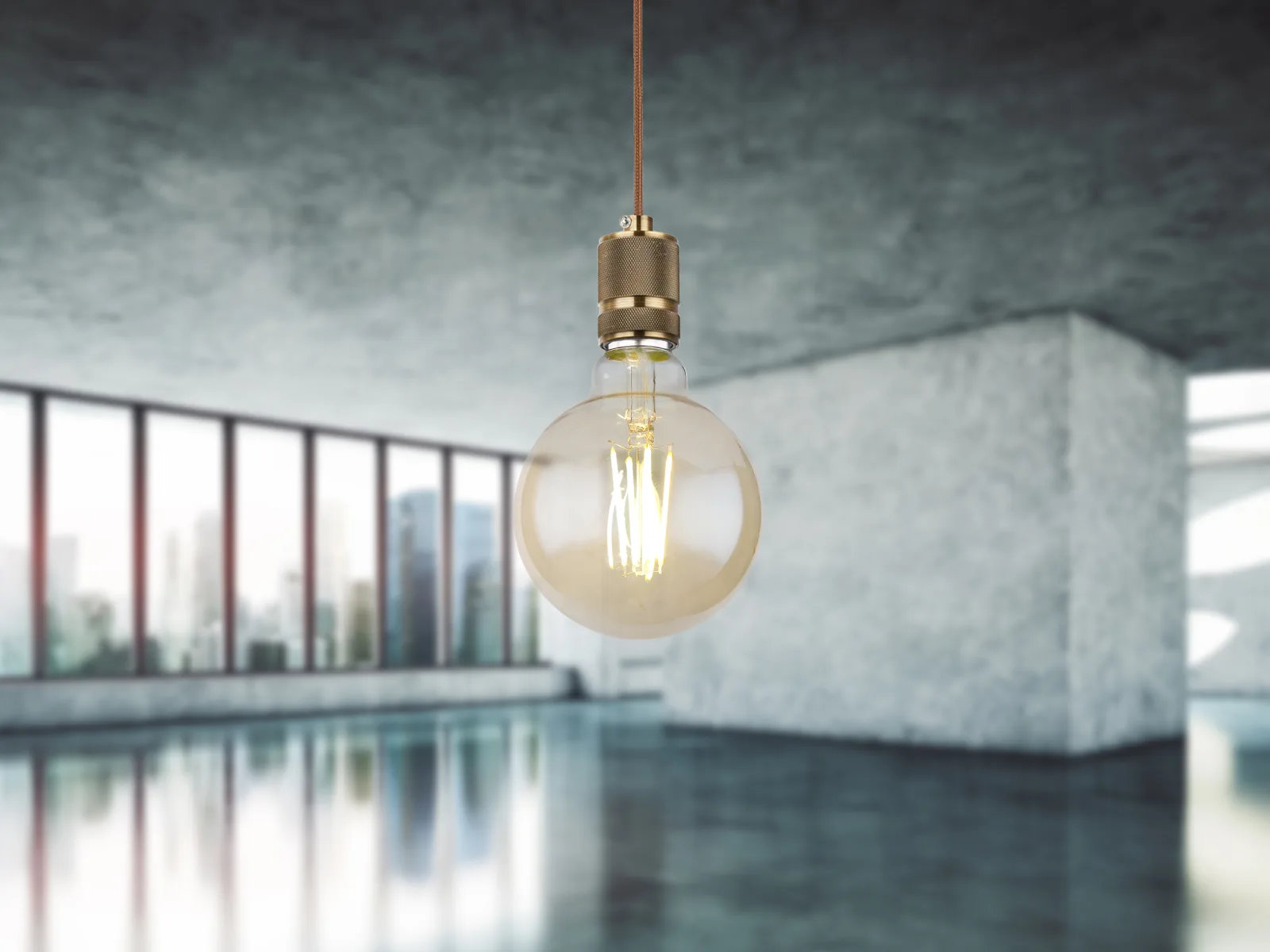 LED LEUCHTMITTEL GLAS AMBER, 1XE27 LED